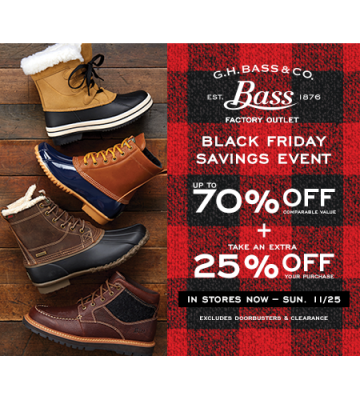 bass shoes black friday