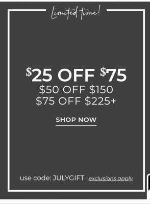 $25 off of $75
