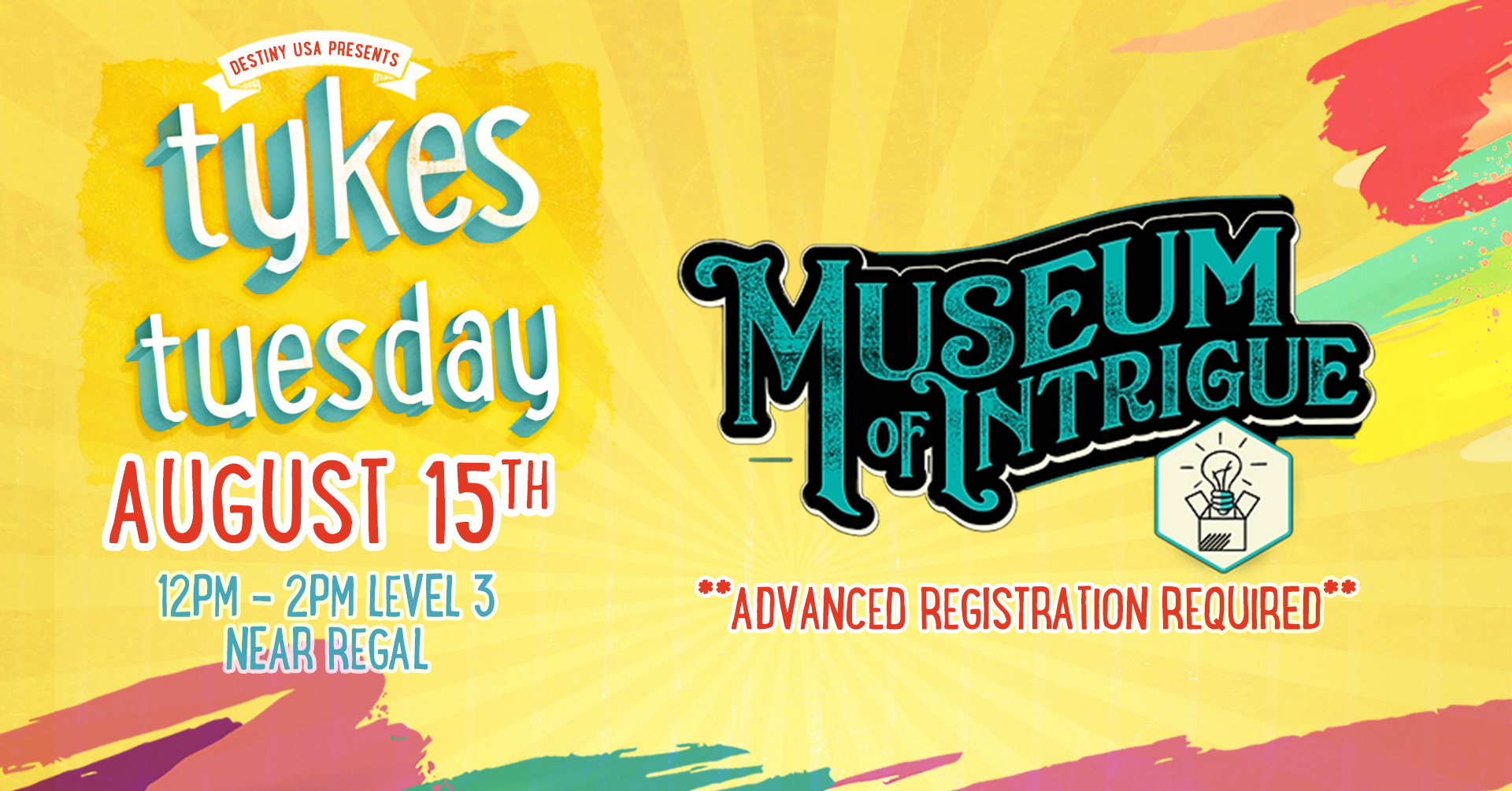 2023 06 01 Tykes Tuesday FB Event Museum of Intrigue