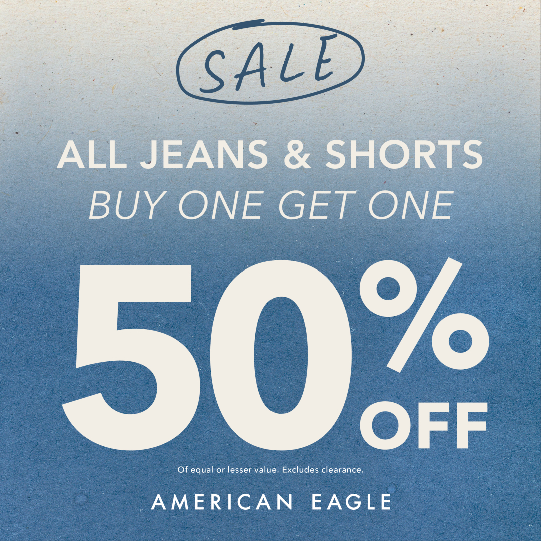 American Eagle Outfitters Campaign 50 American Eagle All Jeans Shorts Buy One Get One 50 Off EN 1080x1080 1
