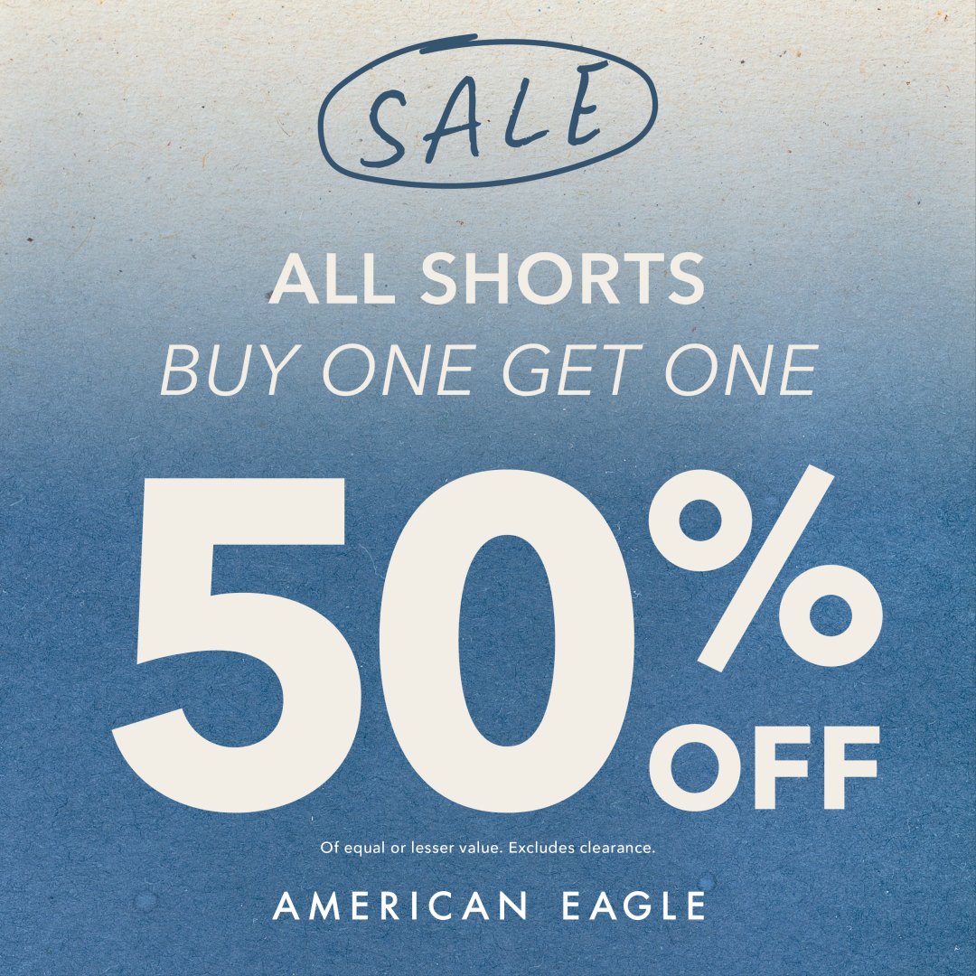 American Eagle Outfitters Campaign 61 American Eagle All Shorts Buy One Get One 50 Off EN 1080x1080 1